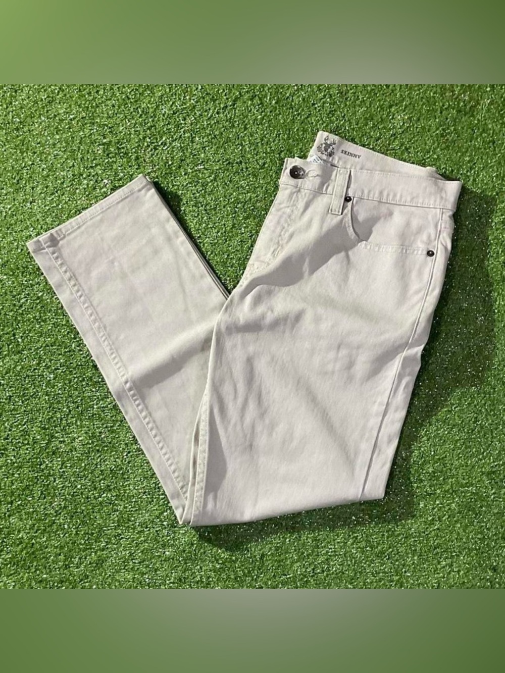 Vintage Roebuck & Co Beige Skinny Jeans